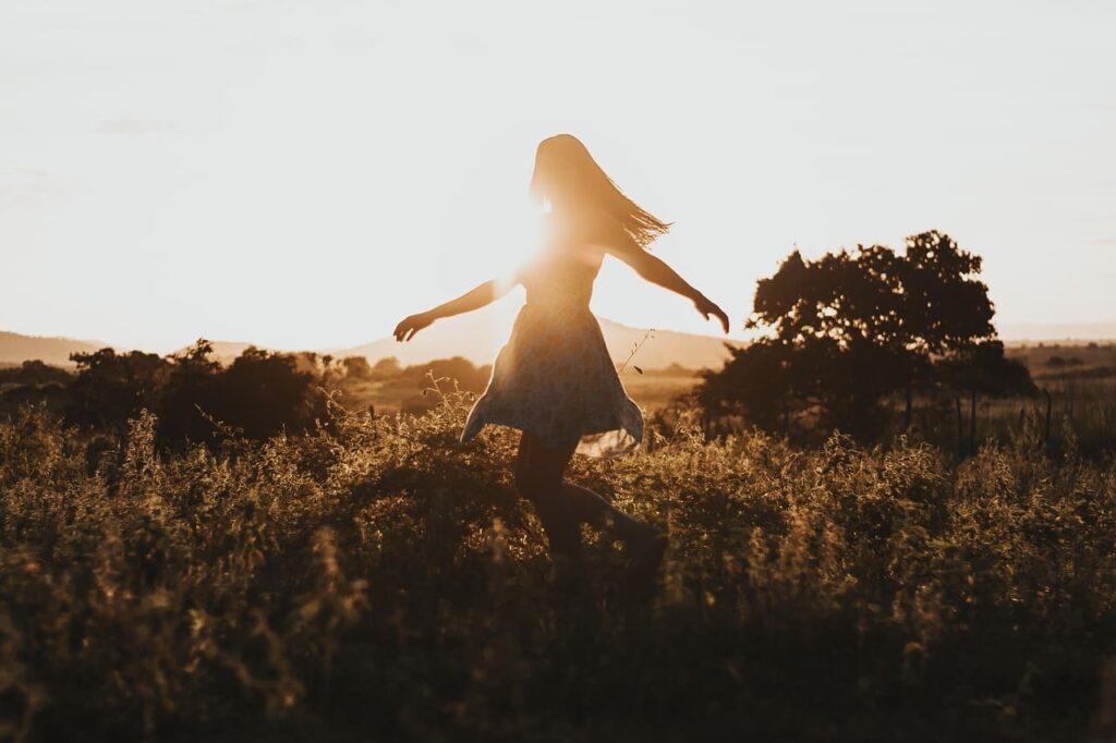Woman on her spiritual growth journey, experiencing joy and fulfillment.