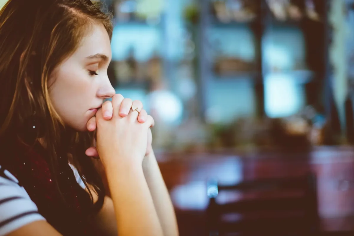 Women becoming aware of negative thoughts as a way to build self-worth.