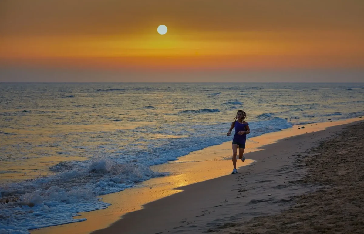 Woman running, keeping the promises she made to herself as one of the ways to love yourself.