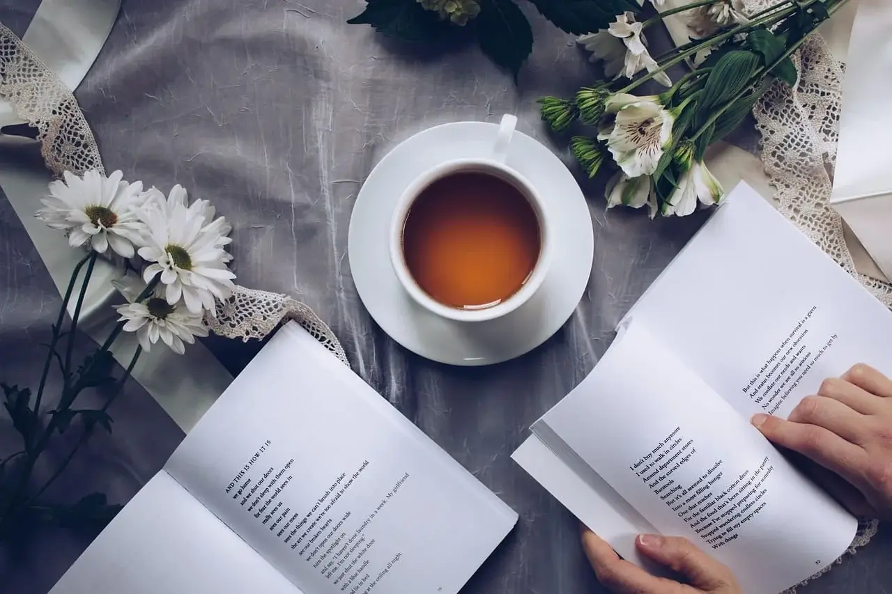 Herbal tea for a calming night routine.