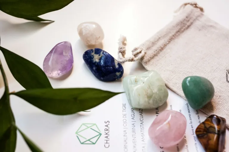 Healing crystals as one of the spiritual self care products for energy healing.