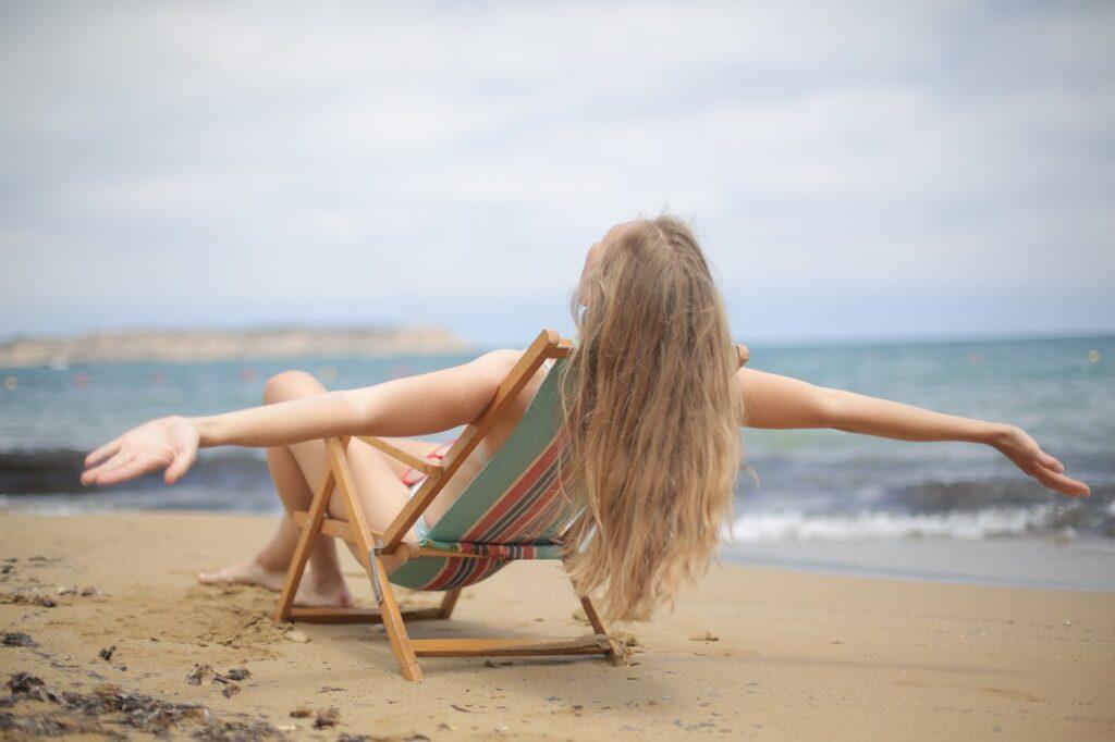 Woman letting go, inspired by the book Let Them by Mel Robbins.
