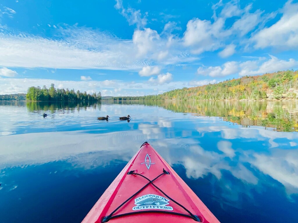 Kayak on water, representing fun outdoor summer activities.