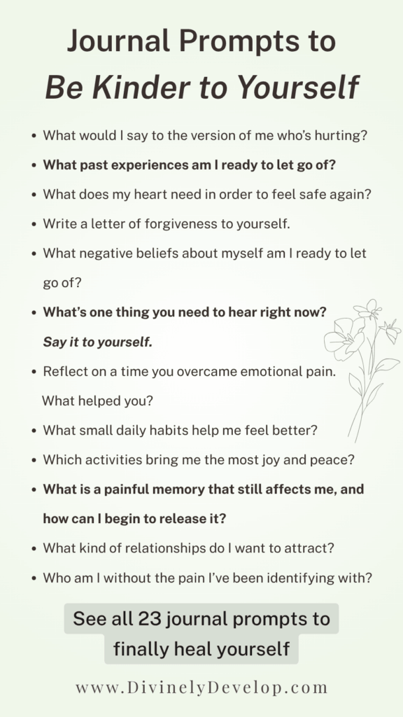 Journal prompts for compassion and self-love.