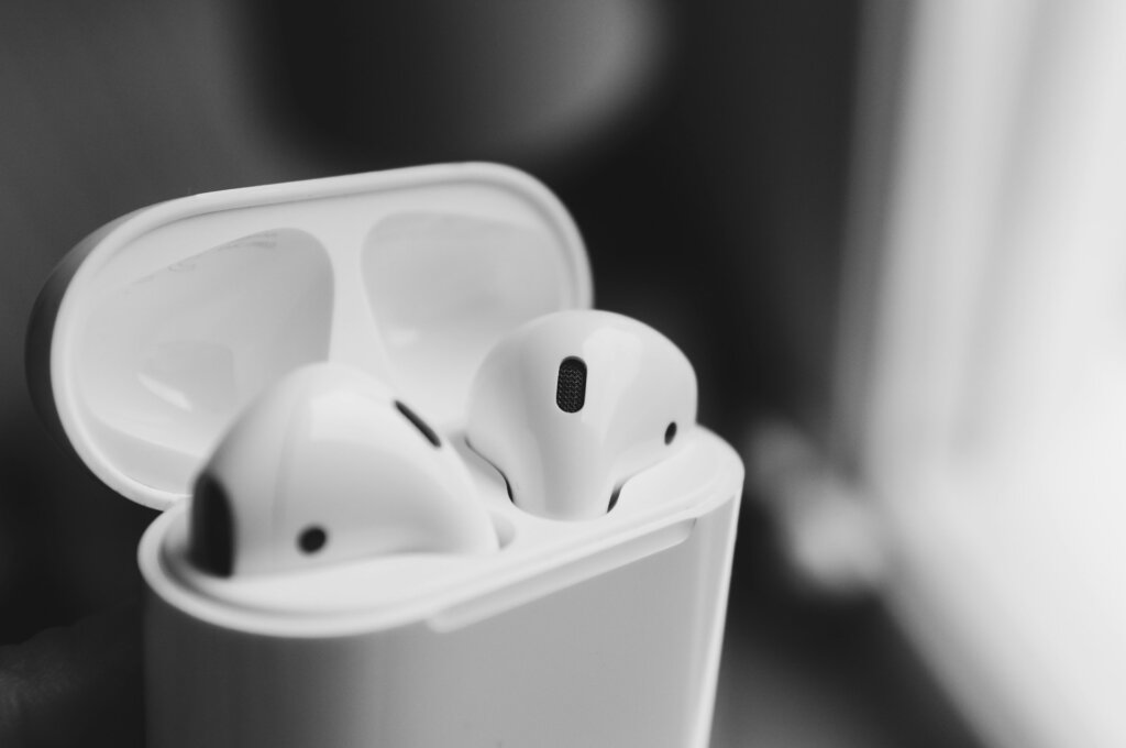 Apple Airpods, headphones, as a great Valentine's day gift for men.