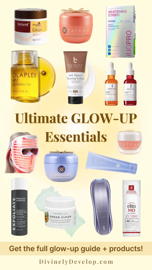 The best glow up products for a full face & body glow up.