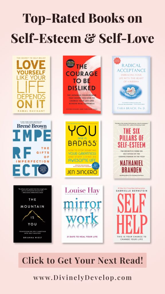 Top-rated books for self-esteem and self-love.