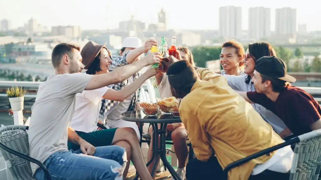 Friends having fun together, after learning how to make friends as an adult.