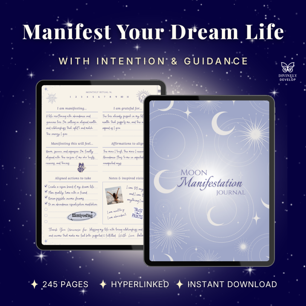 Moon Manifestation Journal by Divinely Develop.