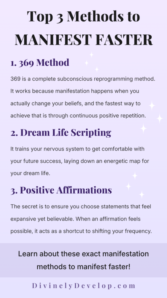 Best manifestation methods to manifest faster.